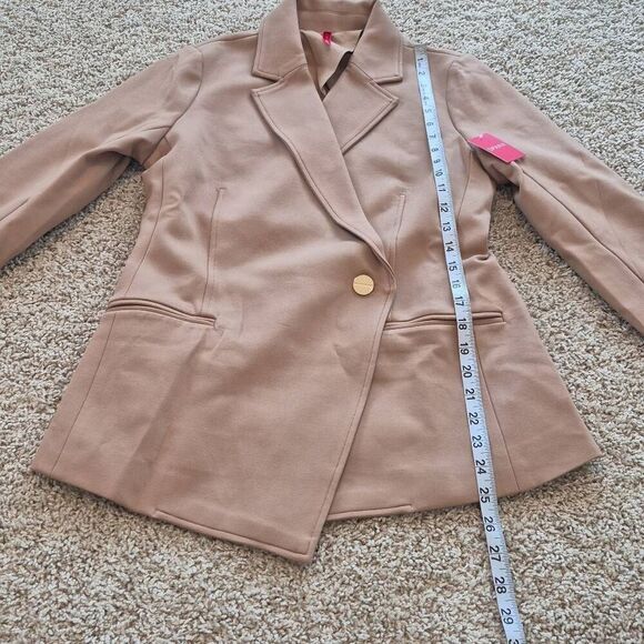 Spanx Women's Perfect Asymmetrical Blazer Toffe Tan Size S - Picture 11 of 12